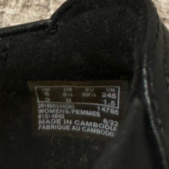 Clarks black plaid laceup loafer, women’s 8.5M - Picture 2 of 5